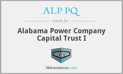 ALP PQ - Alabama Power Company Capital Trust I